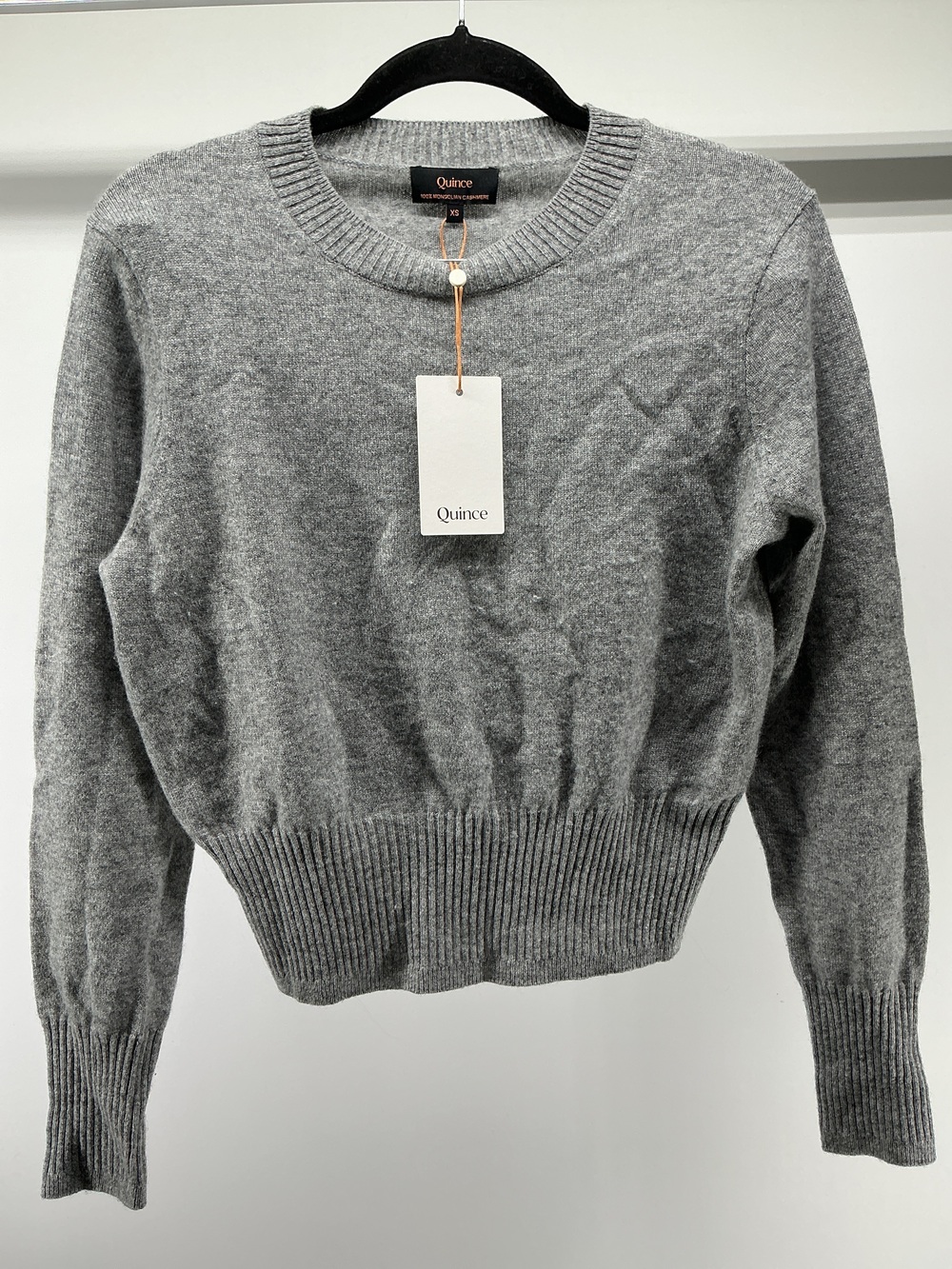 Mongolian Cashmere Shrunken Crewneck Sweater